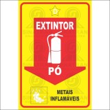 Extintor - Pó metais inflamáveis 